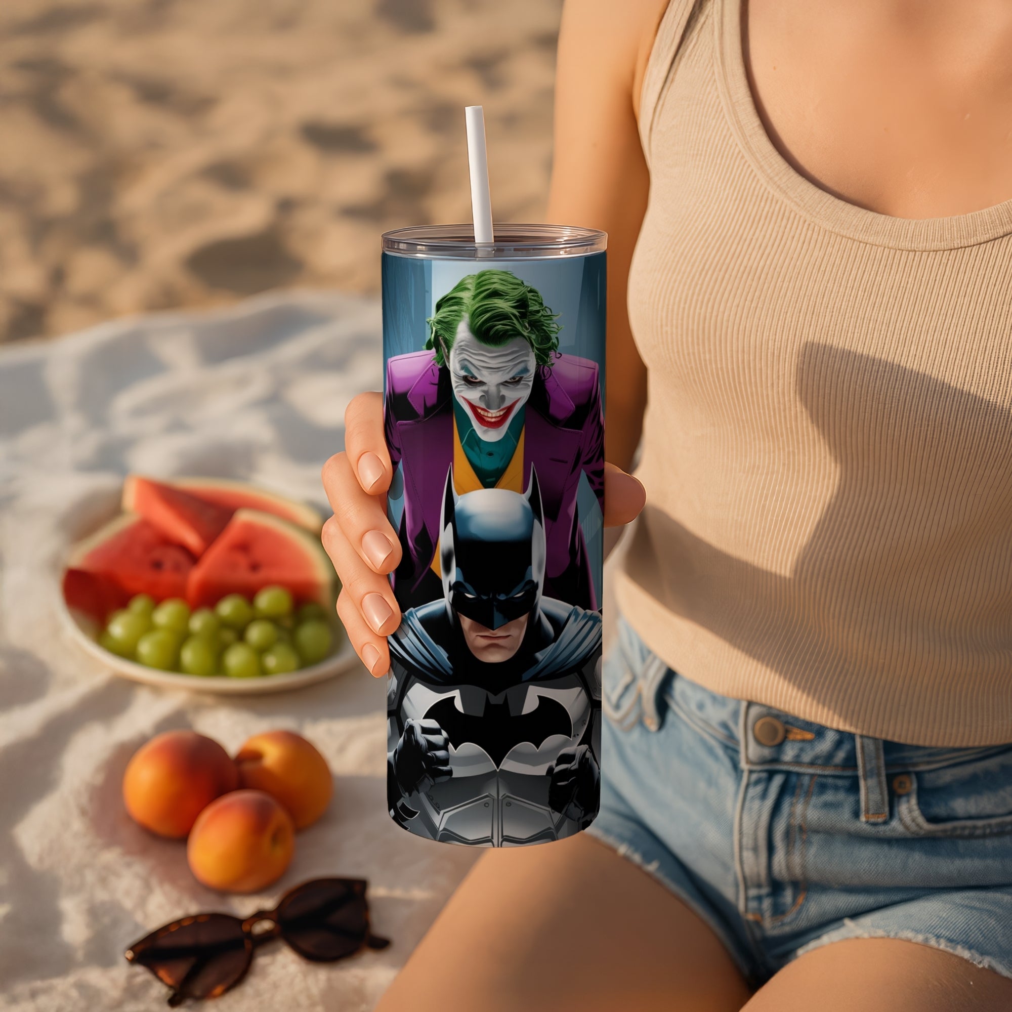 Joker Batman Duo Themed Stainless Steel Vacuum Insulated Tumbler