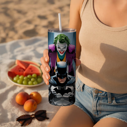 Joker Batman Duo Themed Stainless Steel Vacuum Insulated Tumbler