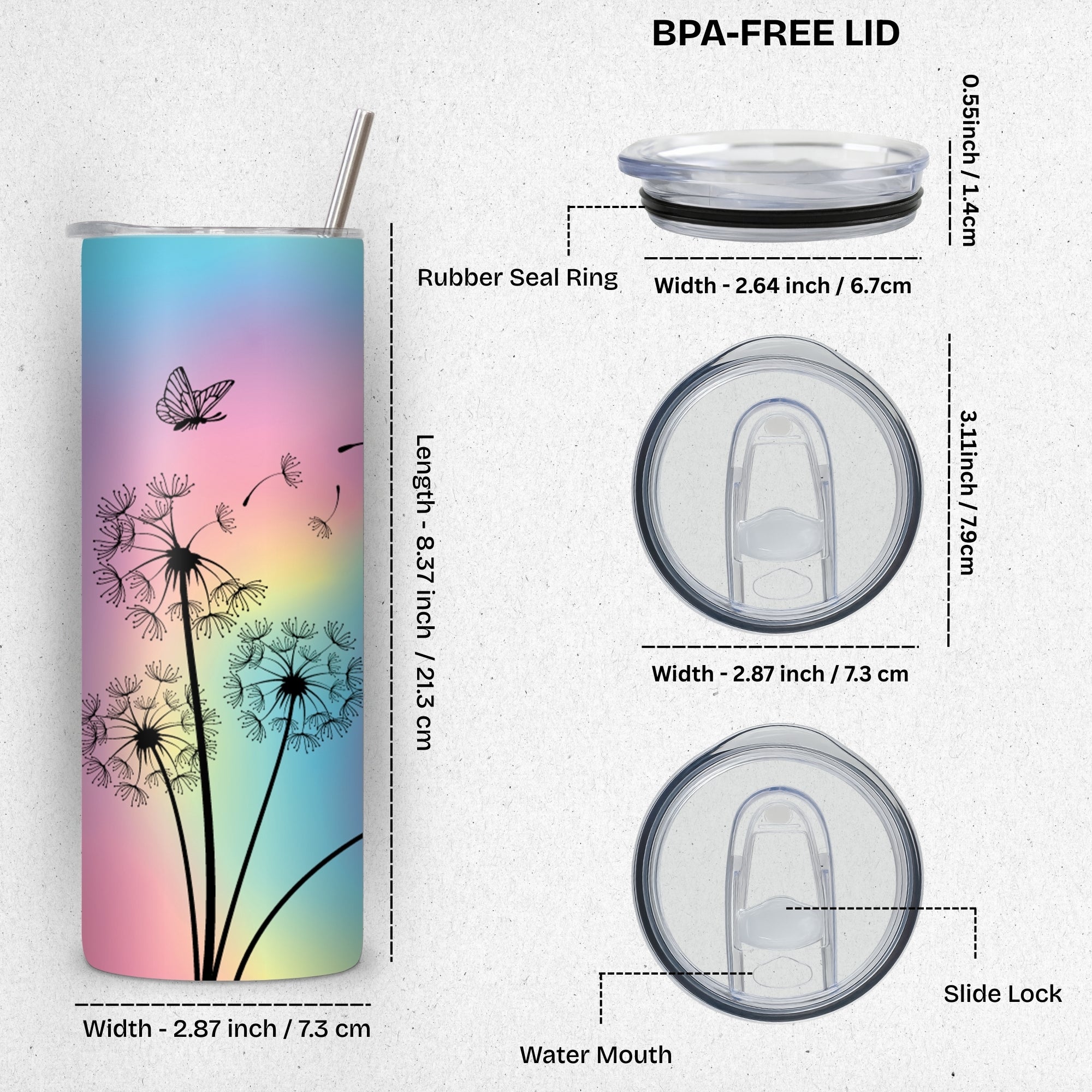 Just Breathe Stainless Steel Vacuum Insulated Tumbler