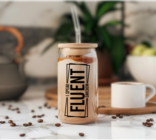 Fluent Sarcasm - Glass Tumbler