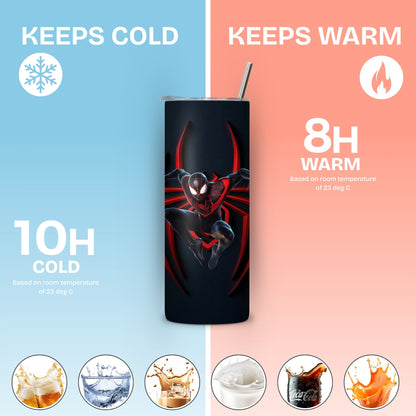 Spider Spiderman Themed Stainless Steel Vacuum Insulated Tumbler