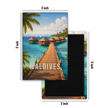 Landed in Maldives - Fridge Magnet