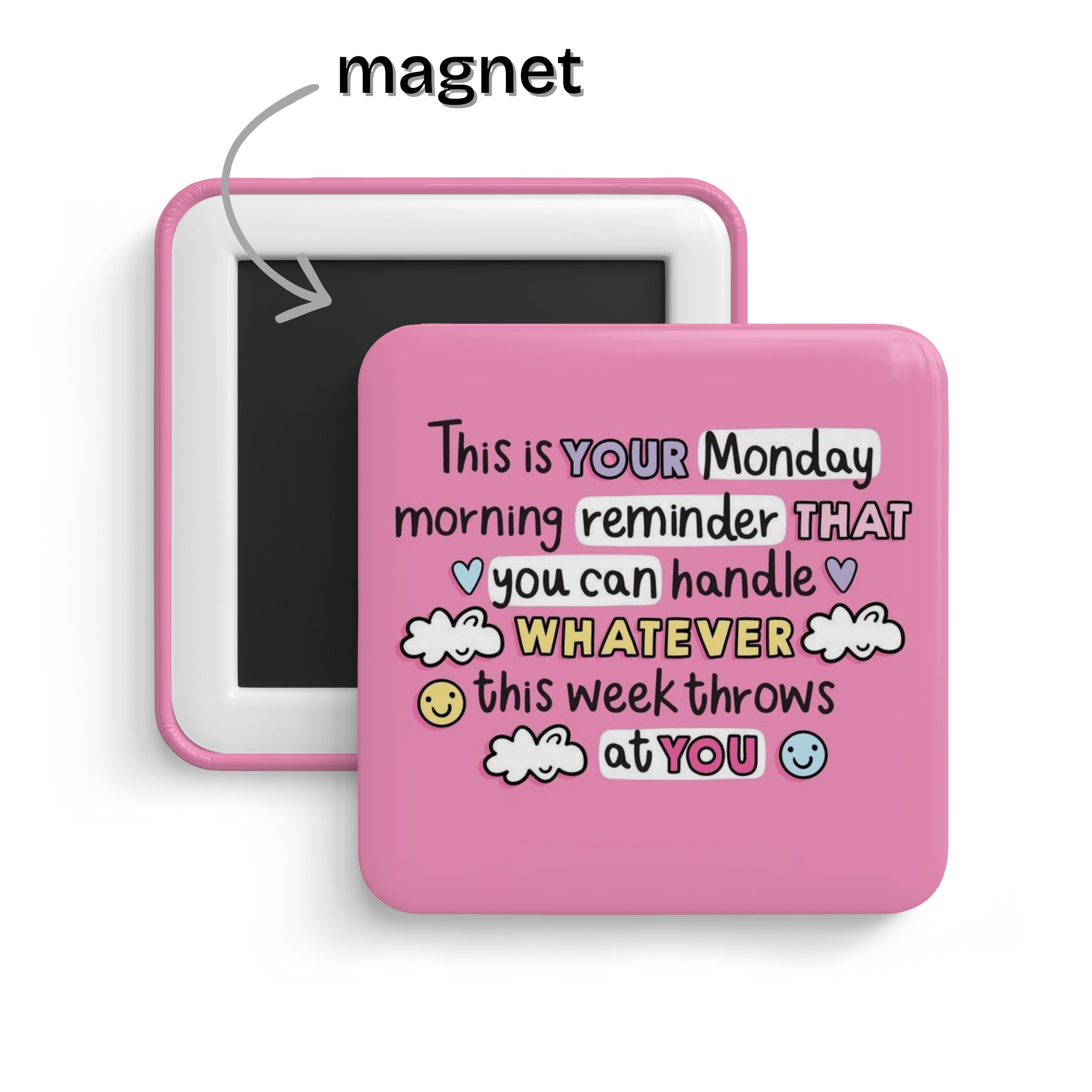 Monday M Reminder Fridge Magnet