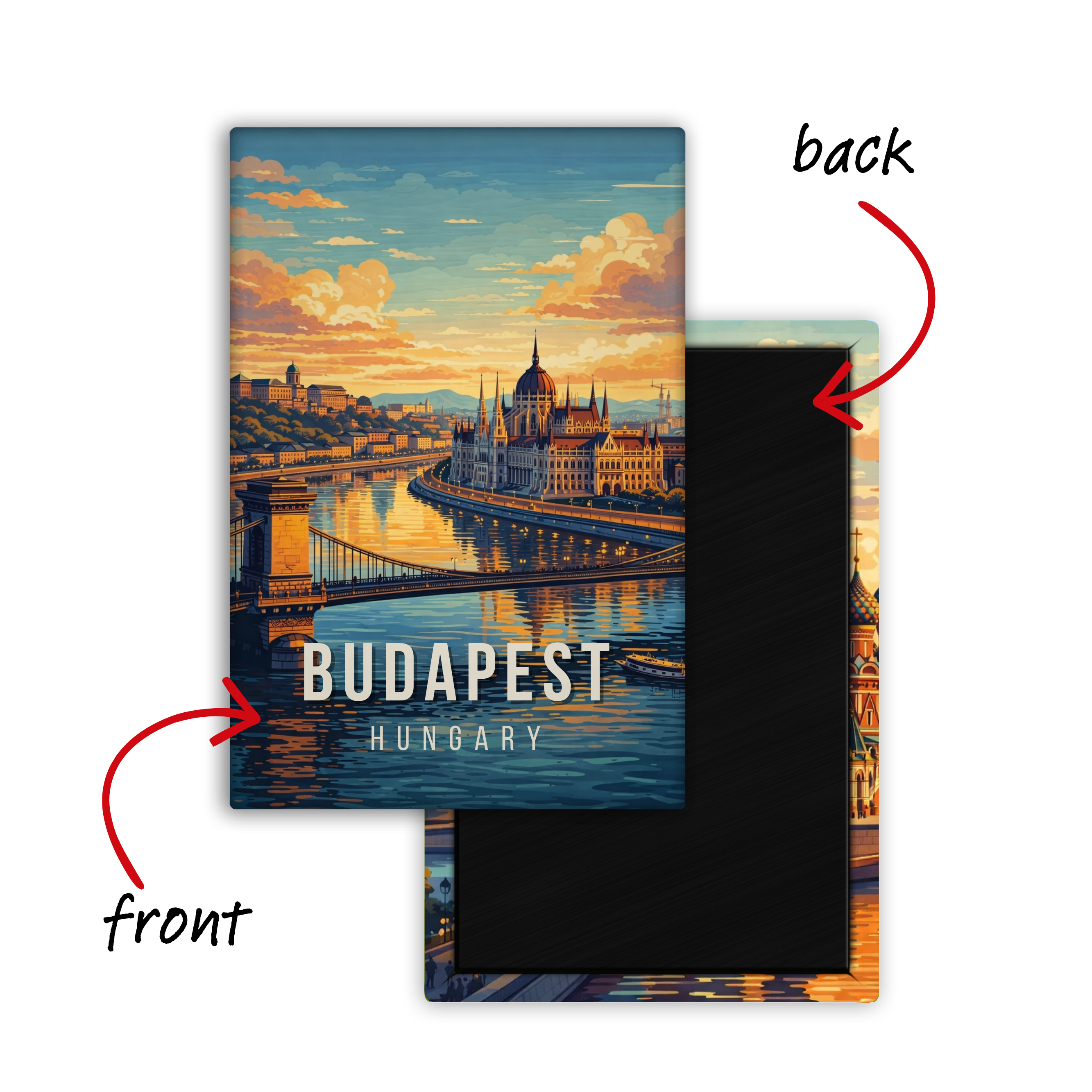 My Heart in Budapest, Hungary - Fridge Magnet