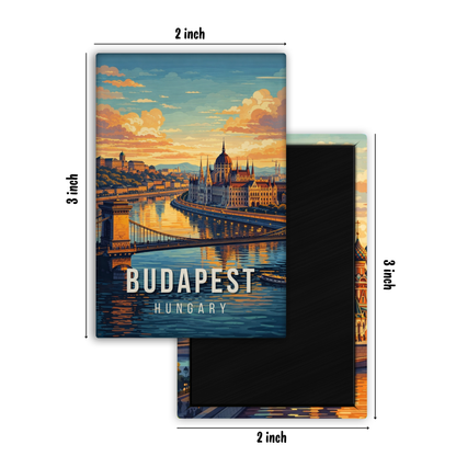 My Heart in Budapest, Hungary - Fridge Magnet