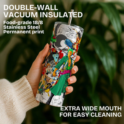 One Piece Themed Stainless Steel Vacuum Insulated Tumbler