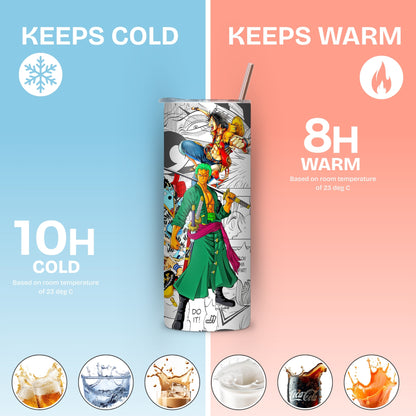 One Piece Themed Stainless Steel Vacuum Insulated Tumbler