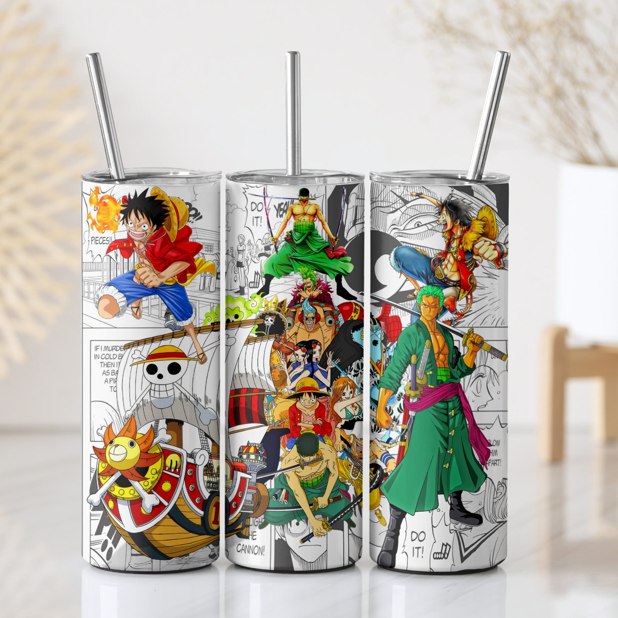 One Piece Themed Stainless Steel Vacuum Insulated Tumbler