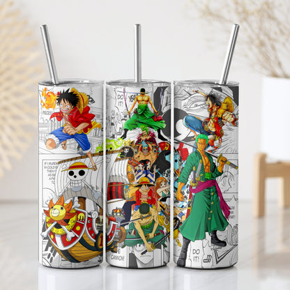 One Piece Themed Stainless Steel Vacuum Insulated Tumbler