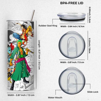 One Piece Themed Stainless Steel Vacuum Insulated Tumbler