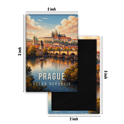 Wandered into Prague, CR  - Fridge Magnet