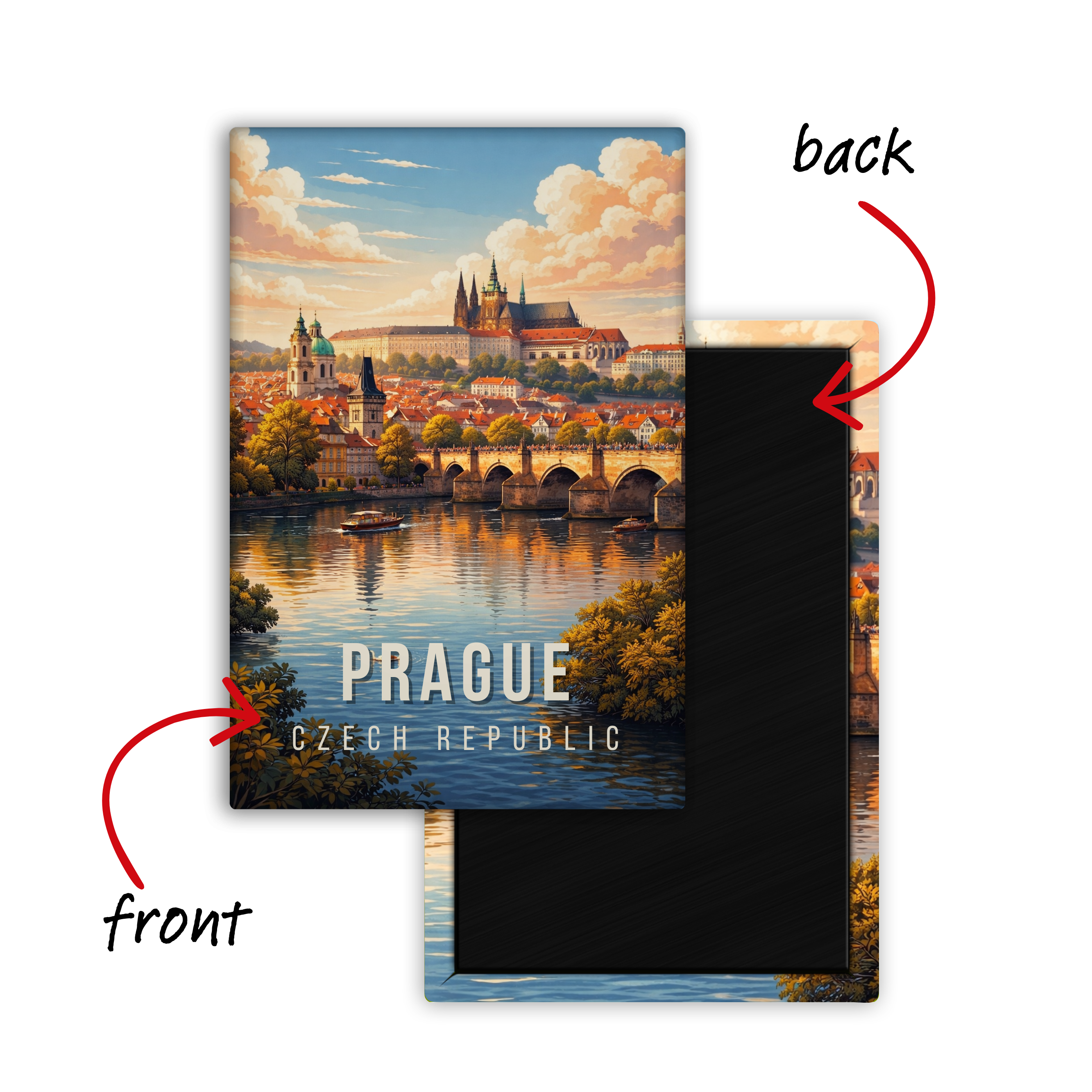 Wandered into Prague, CR  - Fridge Magnet