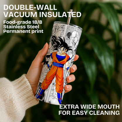 Goku Themed Stainless Steel Vacuum Insulated Tumbler