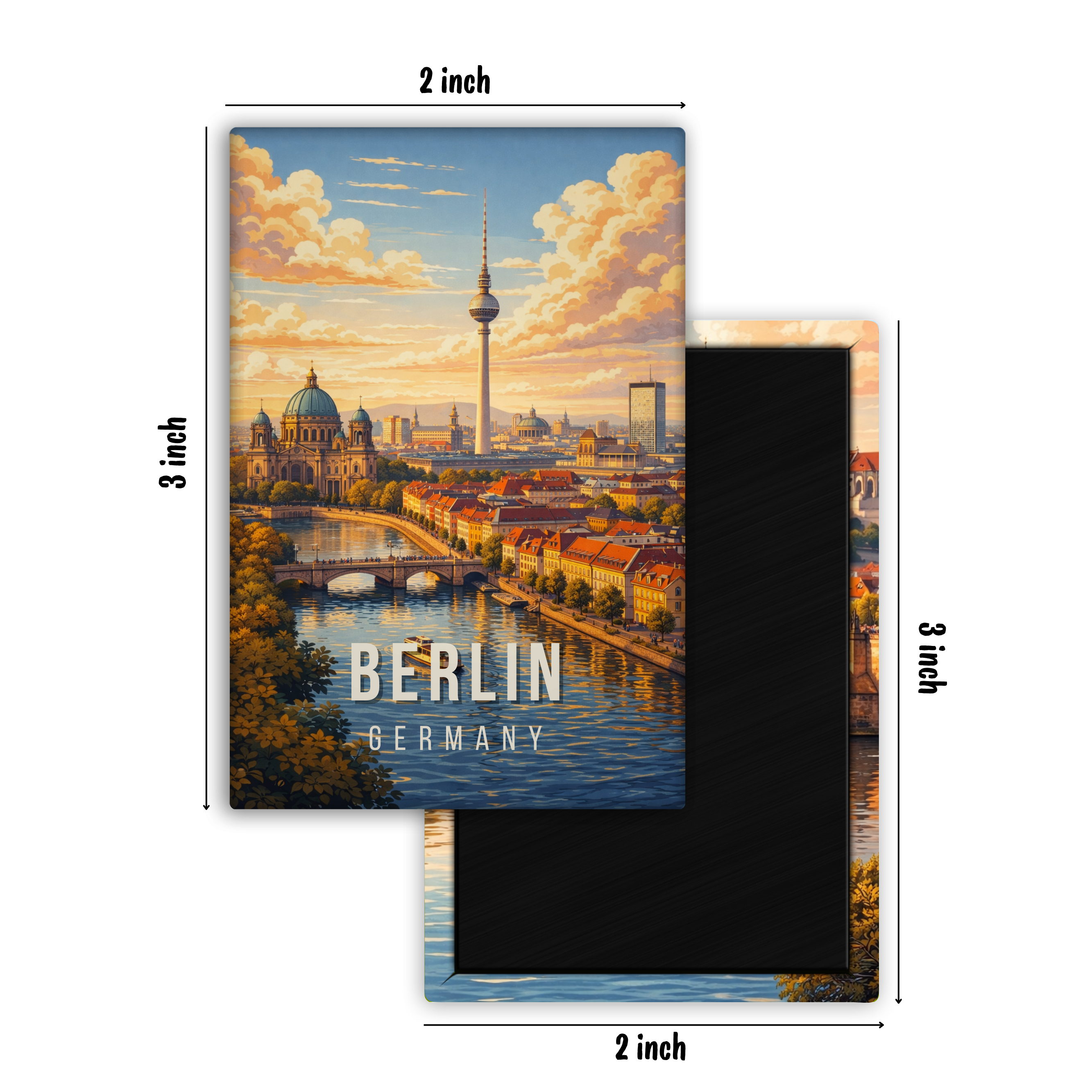 Lost in Berlin, Germany - Fridge Magnet