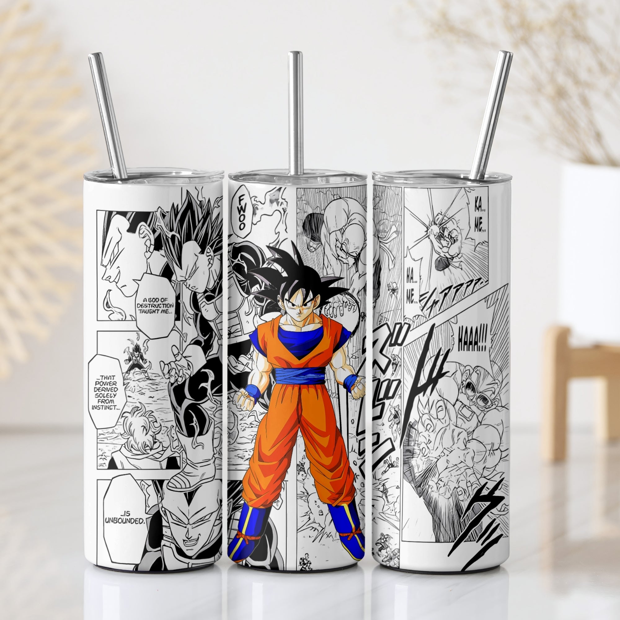 Goku Themed Stainless Steel Vacuum Insulated Tumbler