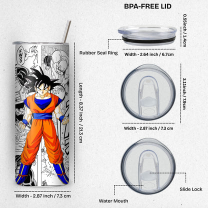 Goku Themed Stainless Steel Vacuum Insulated Tumbler