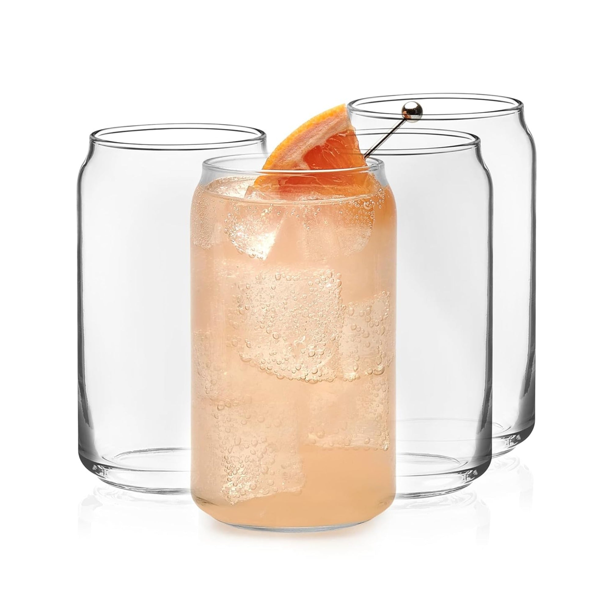 Clear - Glass Tumbler with Glass Straw & Bamboo Lid