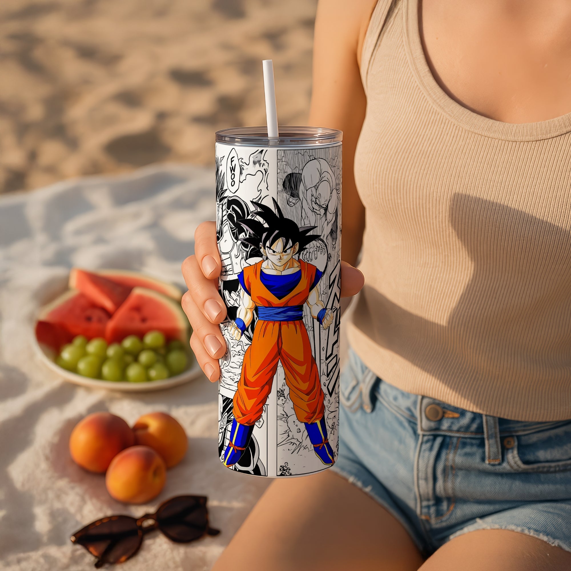 Goku Themed Stainless Steel Vacuum Insulated Tumbler