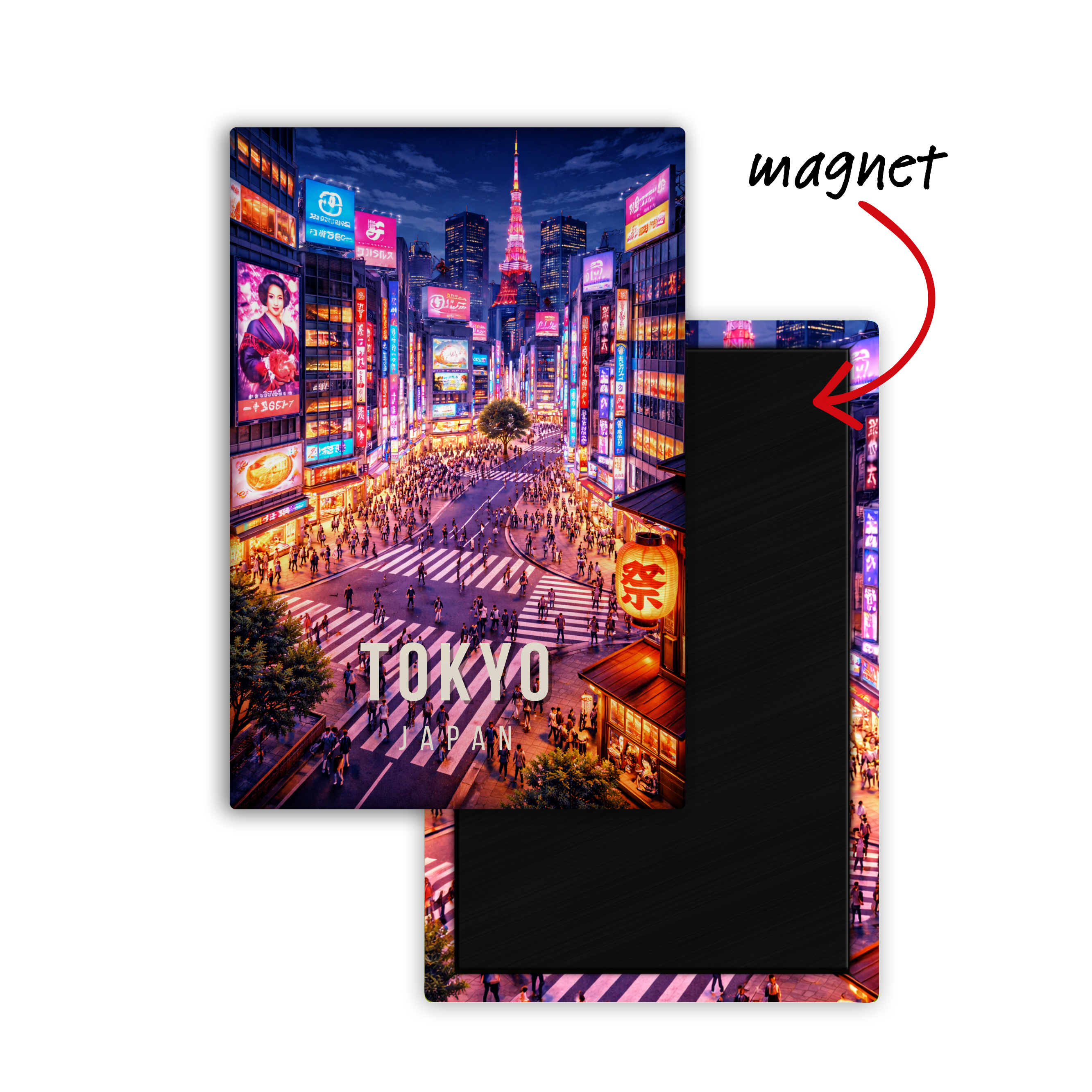 From the Streets of Tokyo, Japan - Fridge Magnet