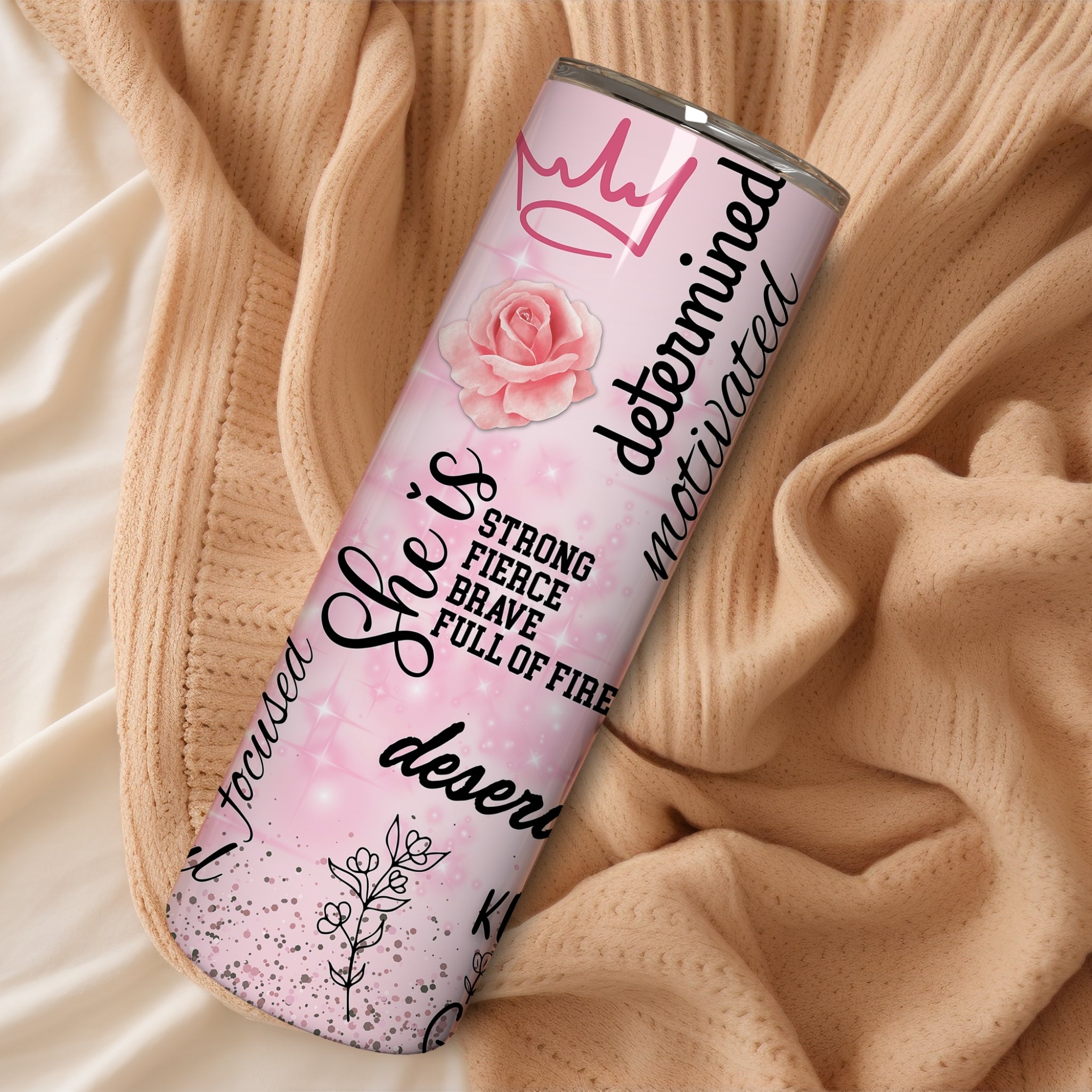 Affirmations Themed Stainless Steel Vacuum Insulated Tumbler