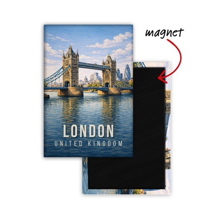 Next Stop: London, UK  - Fridge Magnet