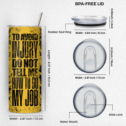 Office Sarcasm Themed Stainless Steel Vacuum Insulated Tumbler