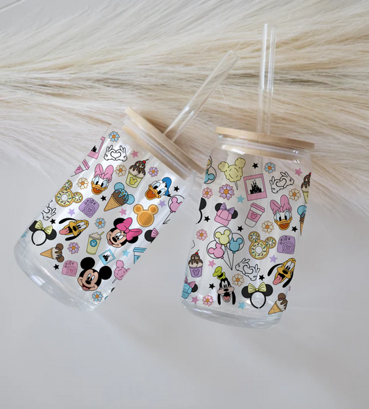 Disney Characters - Glass Tumbler
