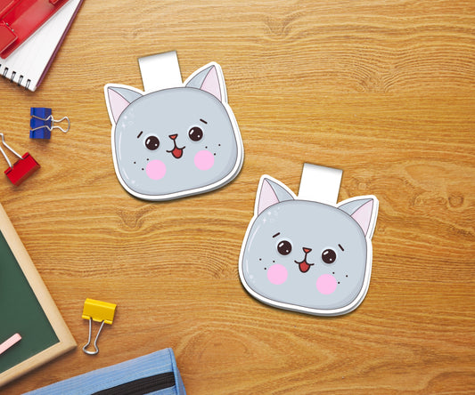 Cat Face Magnetic Bookmark