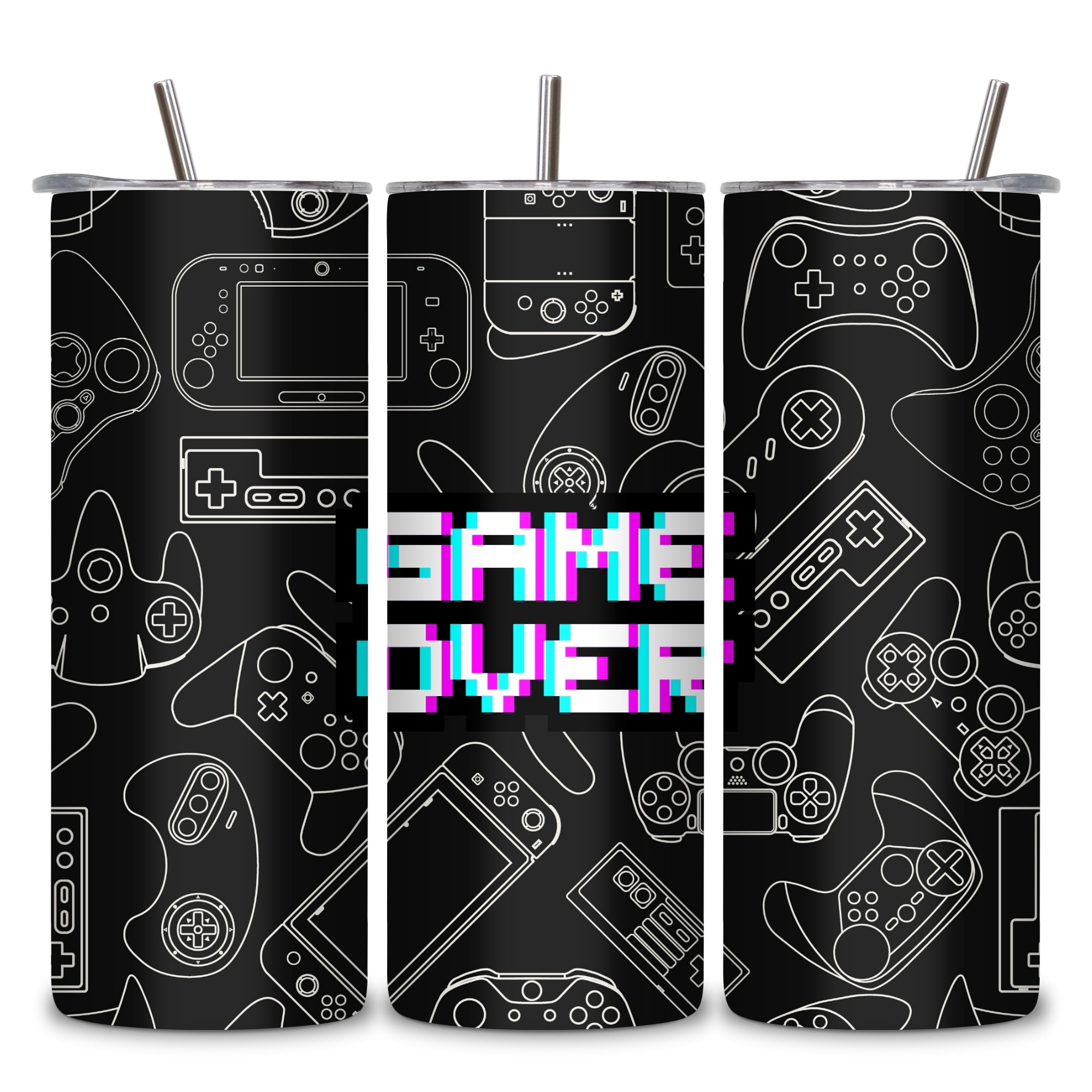 Game Nerd Themed Stainless Steel Vacuum Insulated Tumbler
