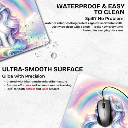 Rainbow Unicorn Mouse Pad