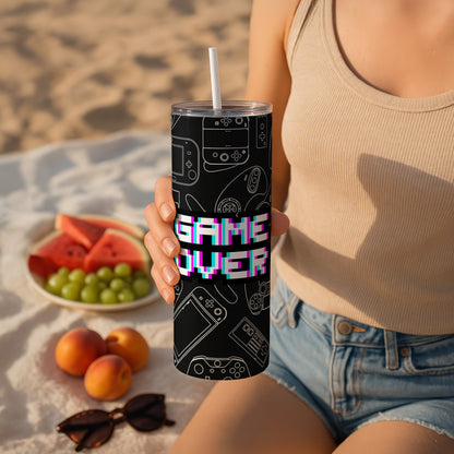 Game Nerd Themed Stainless Steel Vacuum Insulated Tumbler