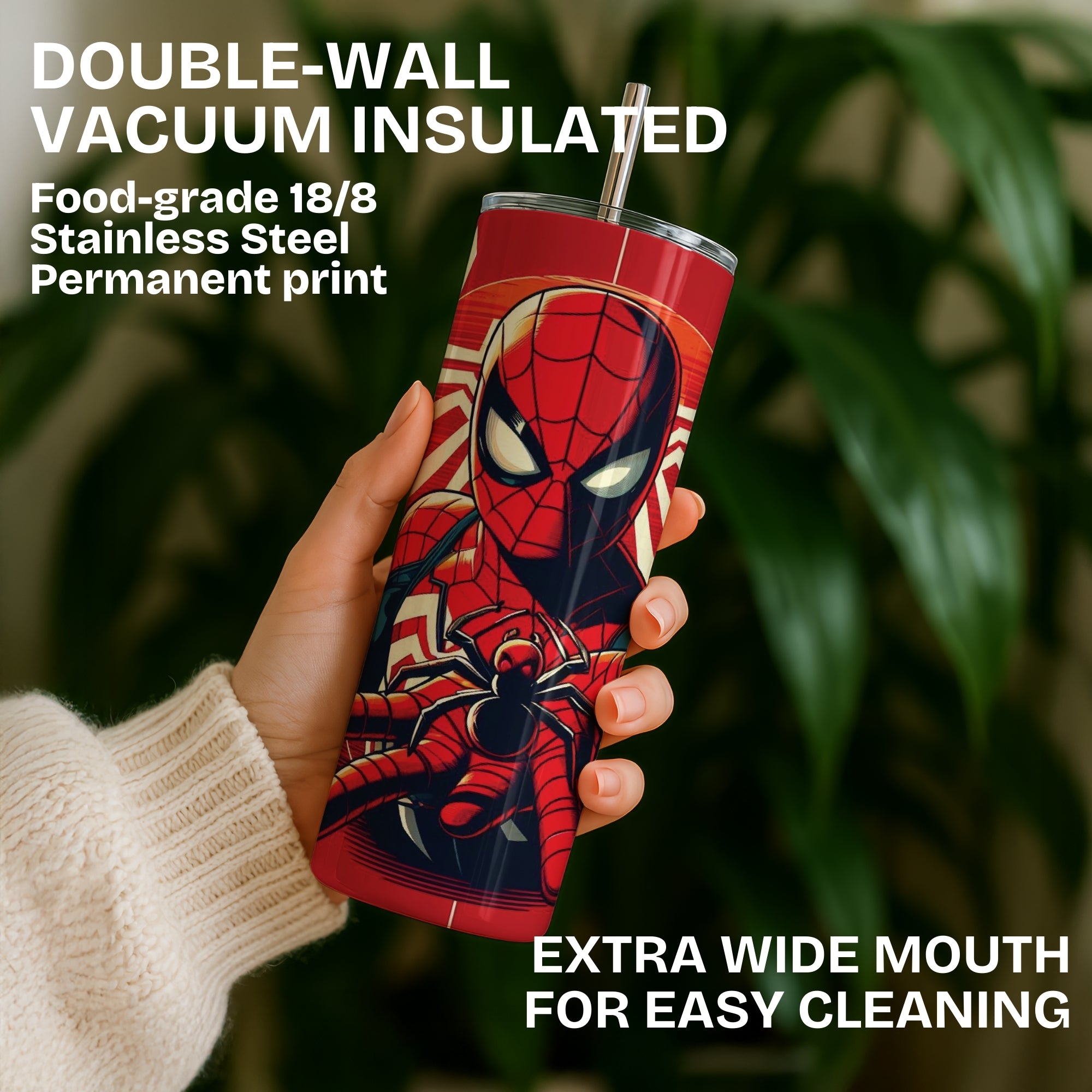 Spiderman 3 Themed Stainless Steel Vacuum Insulated Tumbler