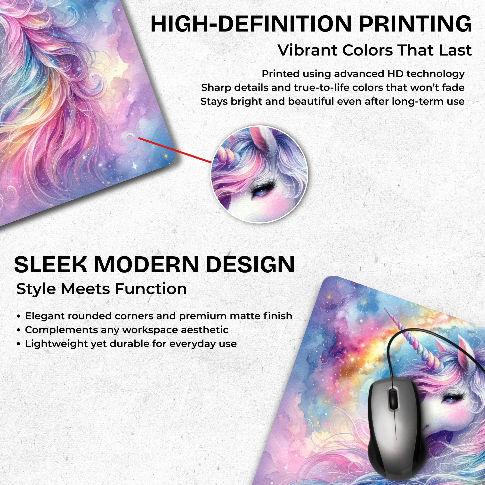 Dreamy Unicorn Mouse Pad