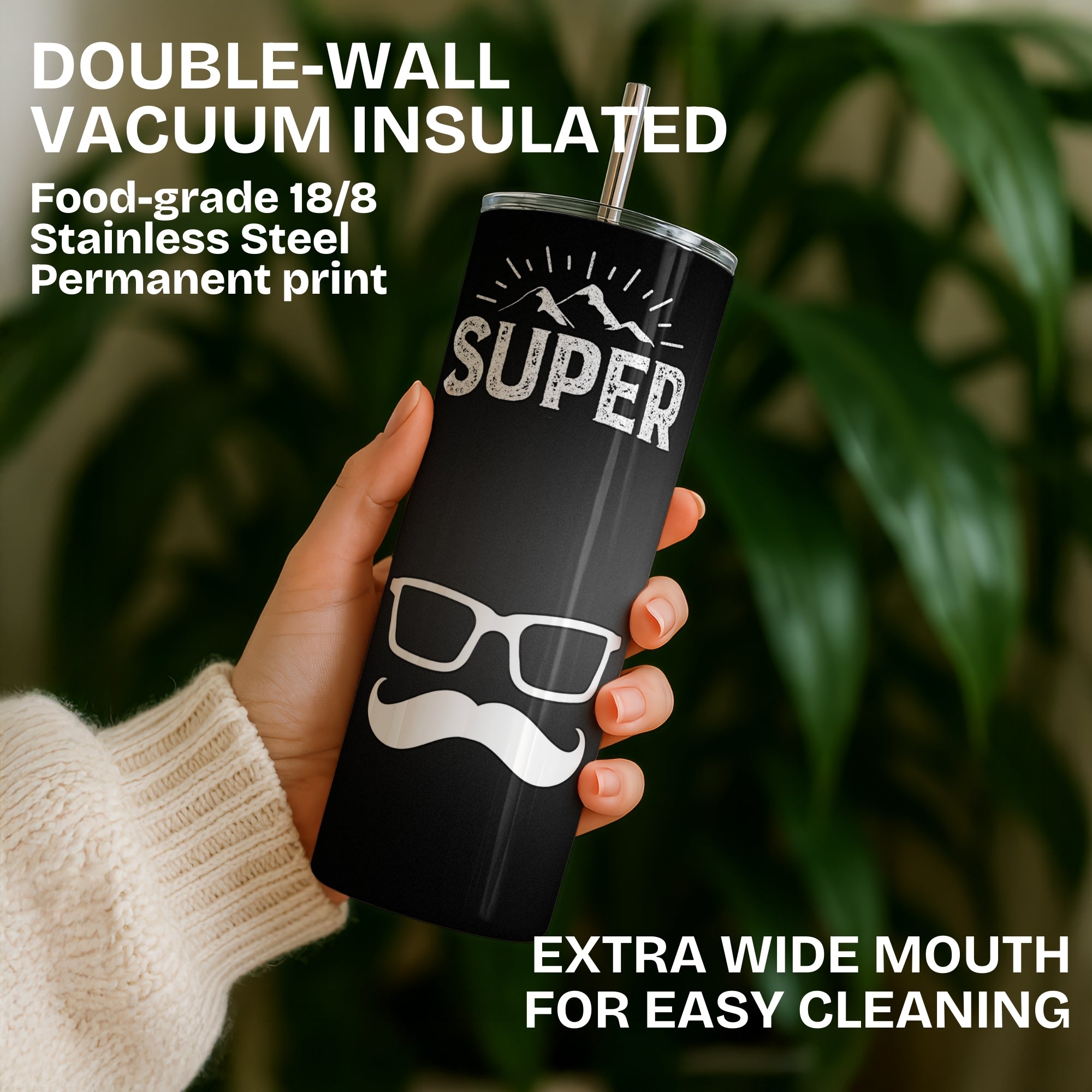 Super D Themed Stainless Steel Vacuum Insulated Tumbler