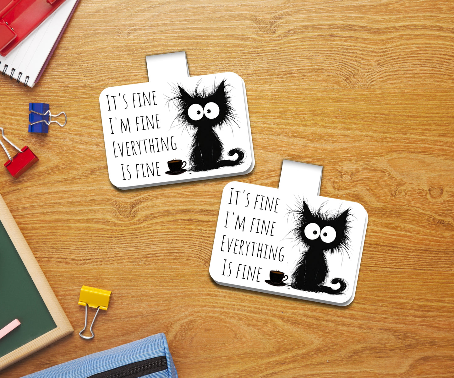 Black Cat Magnetic Bookmark