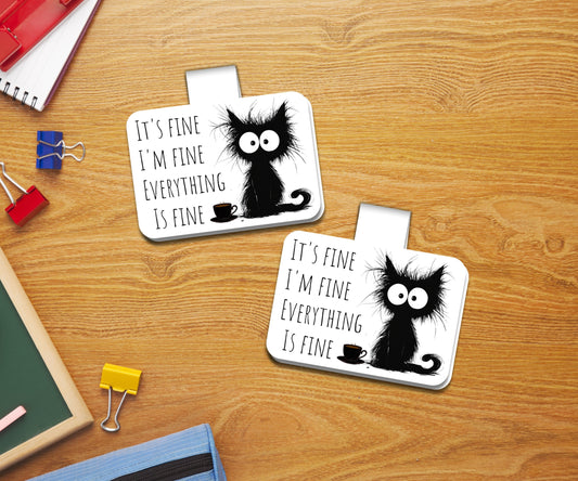 Black Cat Magnetic Bookmark