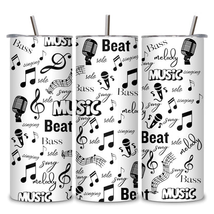 Music Lover Themed Stainless Steel Vacuum Insulated Tumbler