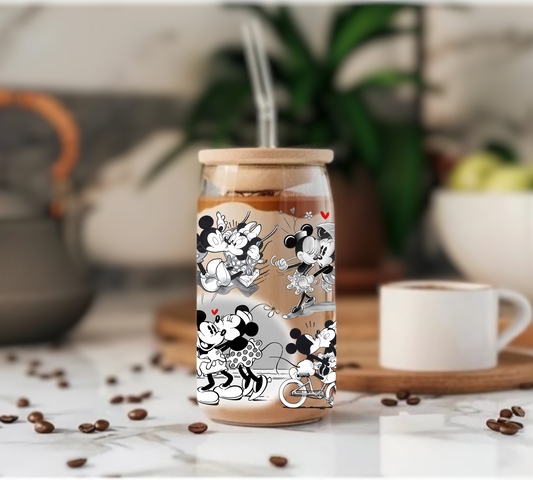 Mickey & Minnie - Glass Tumbler