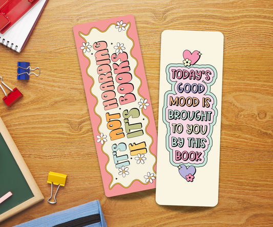 Set of 2 Cute Laminated Bookmark