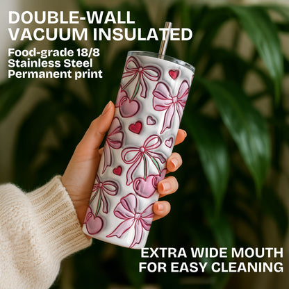 Coquette Themed Stainless Steel Vacuum Insulated Tumbler