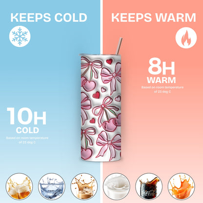 Coquette Themed Stainless Steel Vacuum Insulated Tumbler