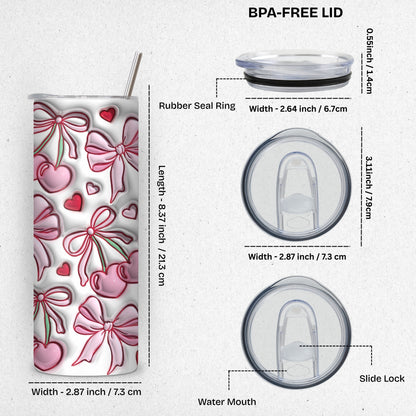 Coquette Themed Stainless Steel Vacuum Insulated Tumbler