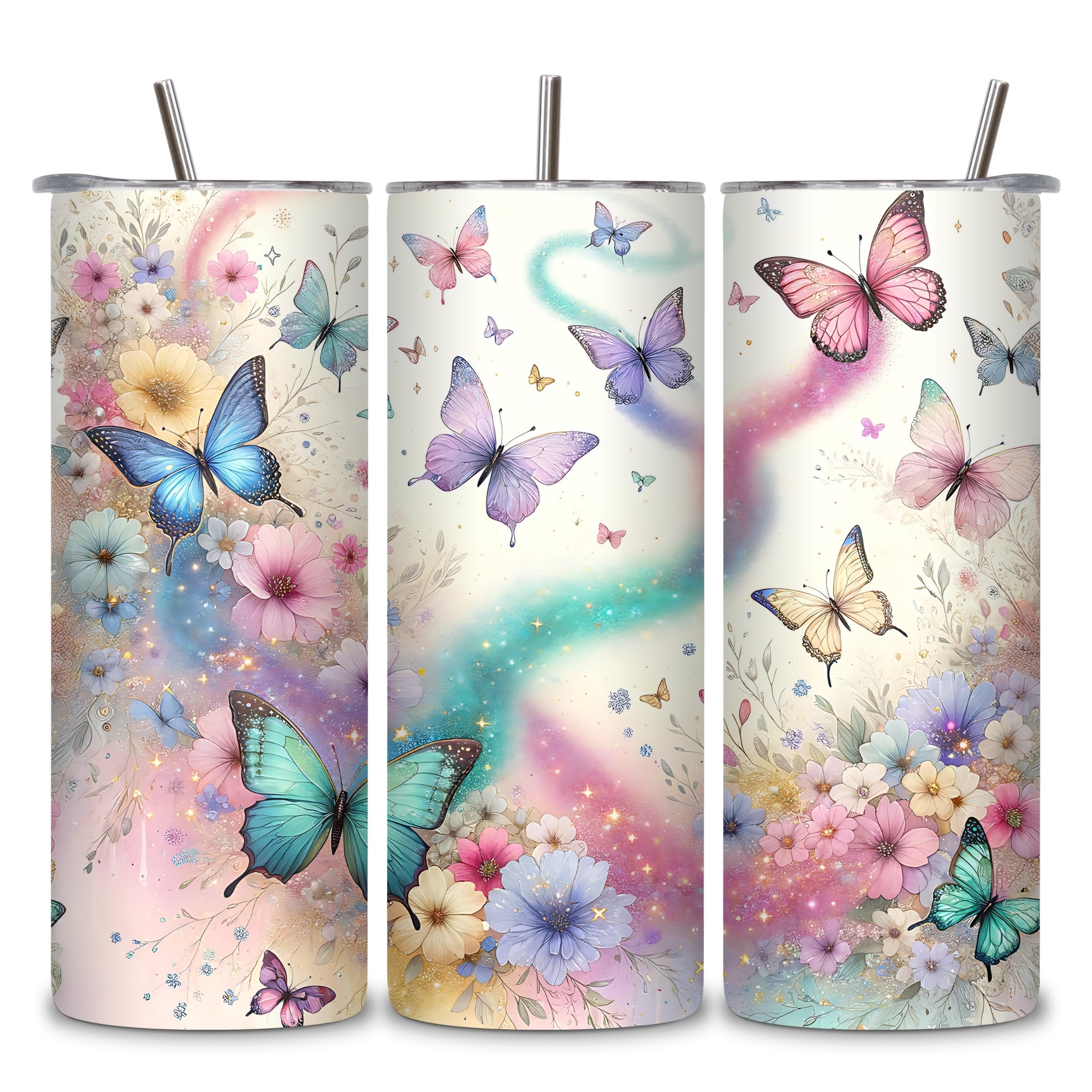 Butterfly Themed Stainless Steel Vacuum Insulated Tumbler