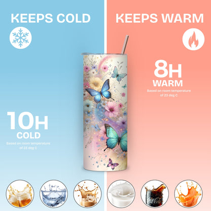 Butterfly Themed Stainless Steel Vacuum Insulated Tumbler