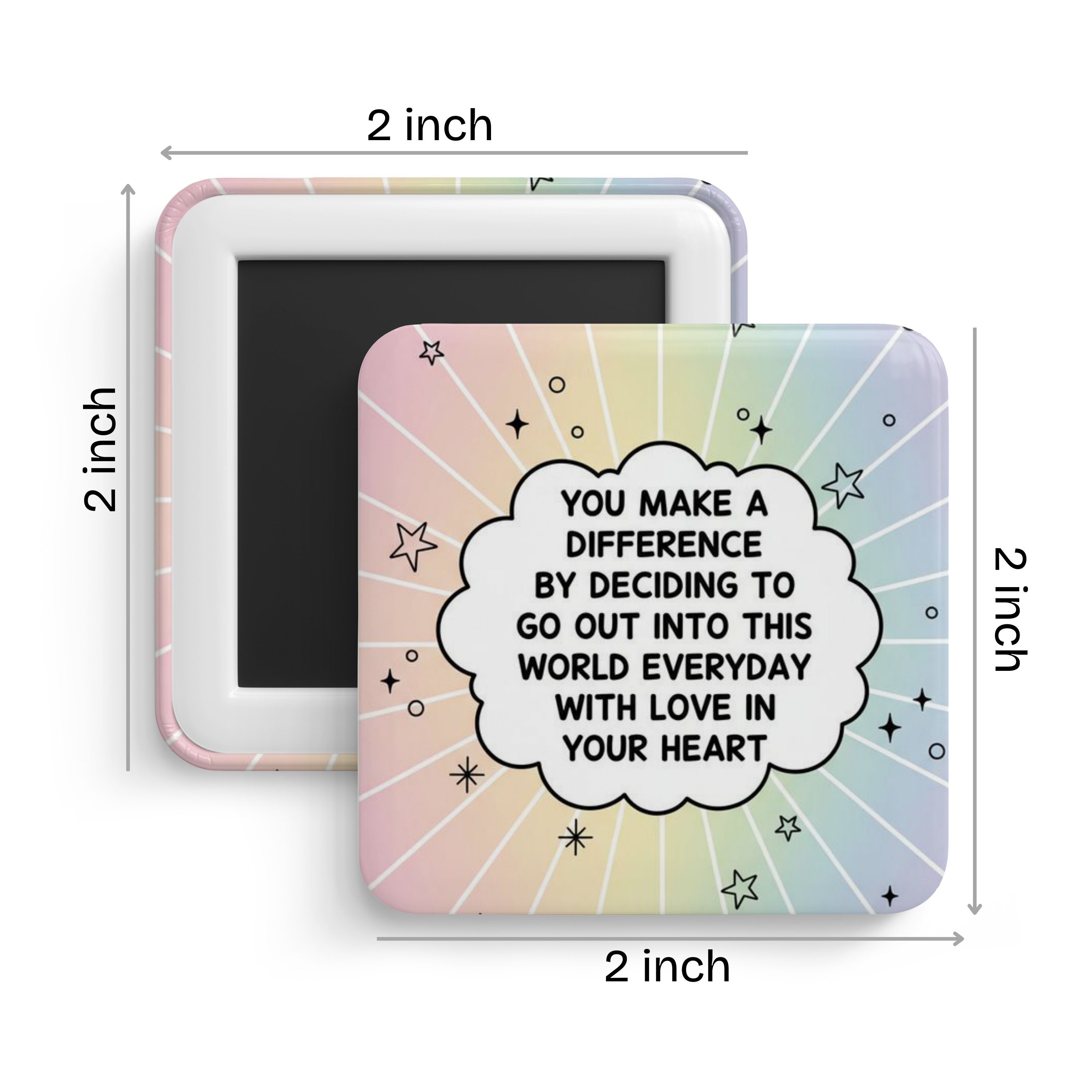 Happy Mindset Fridge Magnet