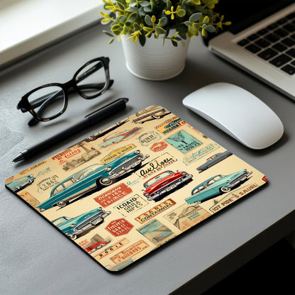 Retro Garage Mouse Pad