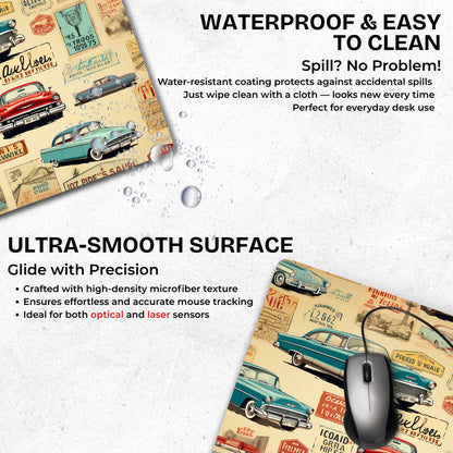 Retro Garage Mouse Pad