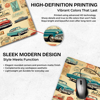 Retro Garage Mouse Pad