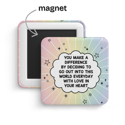 Happy Mindset Fridge Magnet