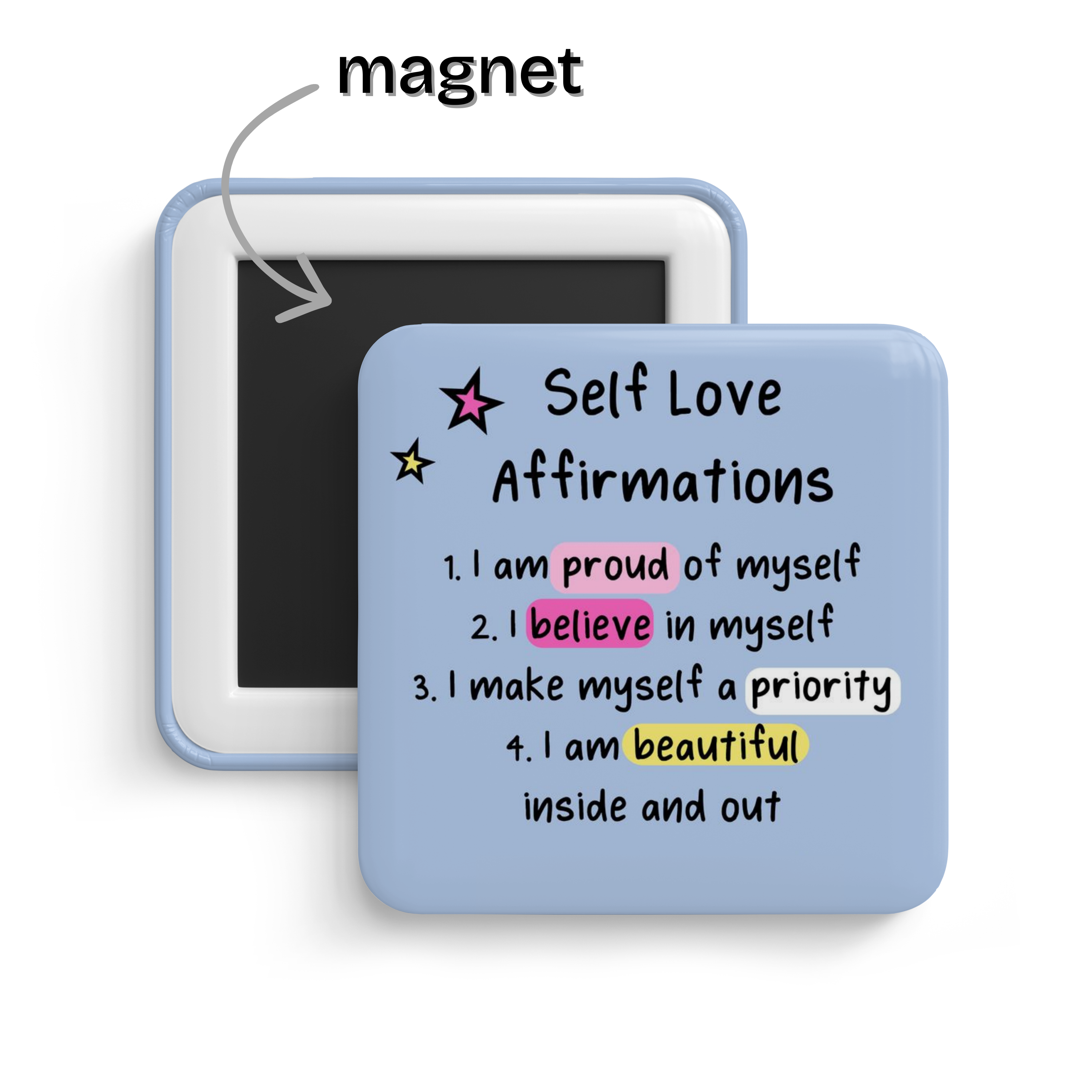 Self Love Affirmations Fridge Magnet